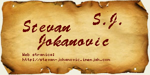 Stevan Jokanović vizit kartica